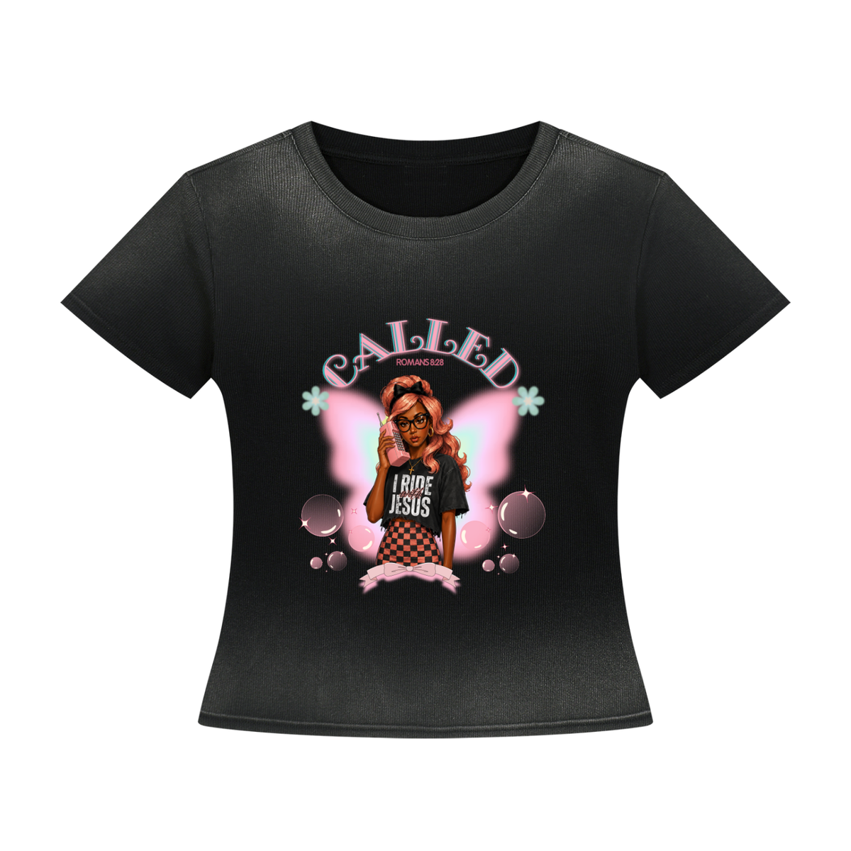 CALLED — Romans 8:28 Women’s Sunfade Washed T-Shirt