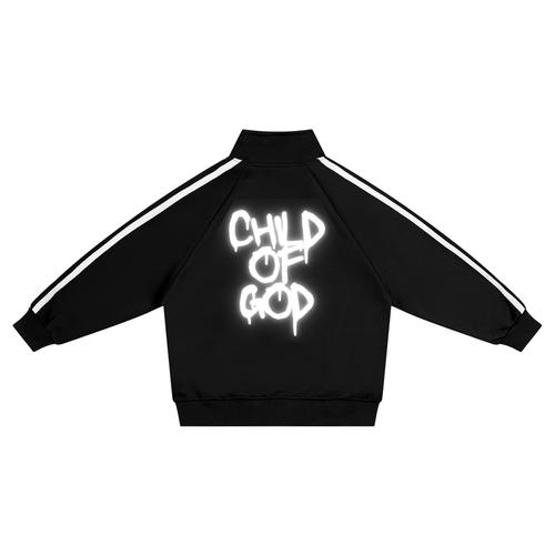 "Child of God" Kids’ Contrast Tape Coach Jacket | Unisex