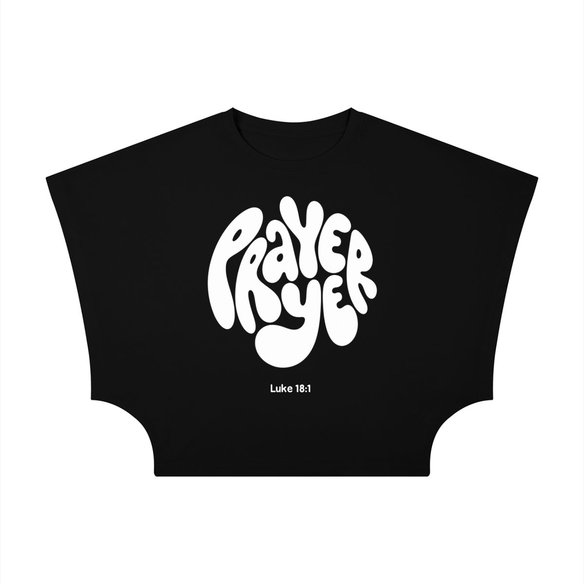 PRAYER — Luke 18:1 / John 3:16 Women’s Cropped Dolman T-Shirt