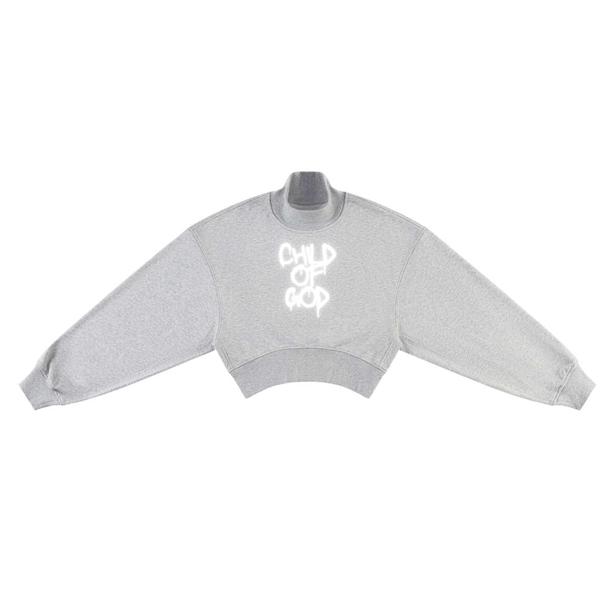 “Child of God” Women's Crop Mock Neck Sweatshirt