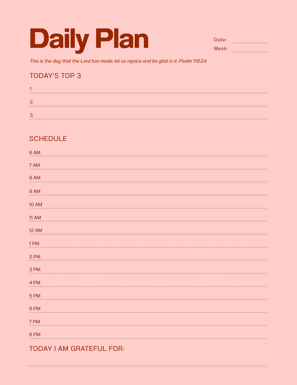 XOXO Journal Co. X Jesus Loves You Daily Planner "The Pink Edit"
