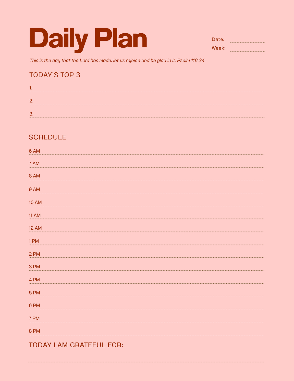 XOXO Journal Co. X Jesus Loves You Daily Planner "The Pink Edit"