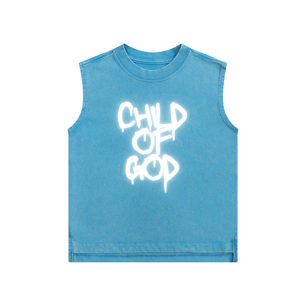 "Child of God" Snow Washed Kids' Tank Top | Unisex