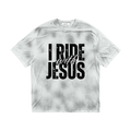 "I Ride with Jesus" Men's Dirty Washed Loose T-Shirt