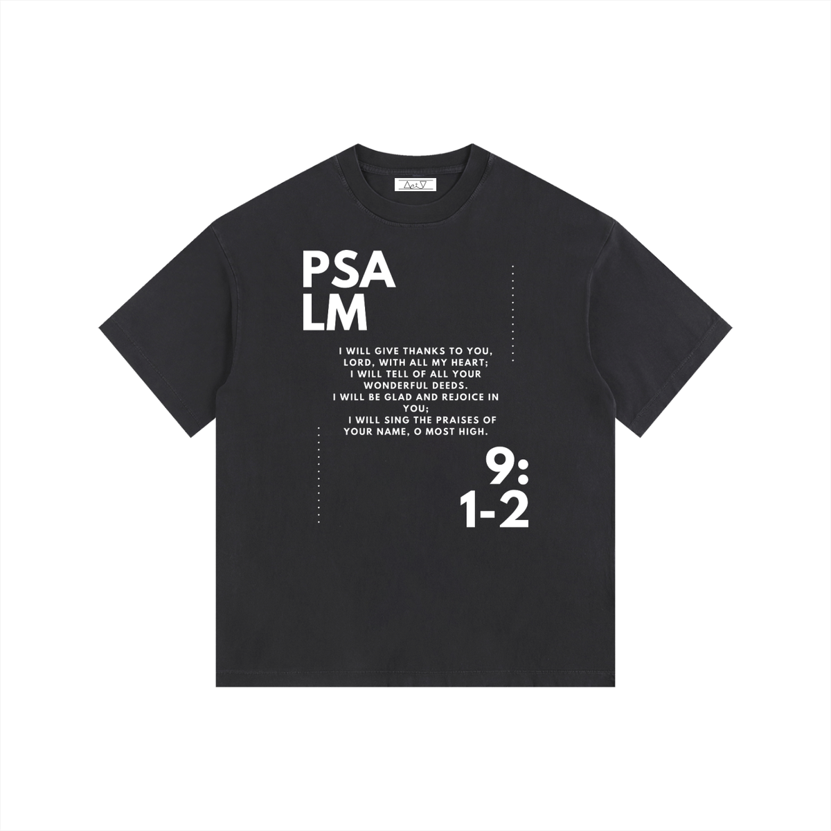"Psalm 9:1-2" Vintage Washed Oversized Cotton T-Shirt