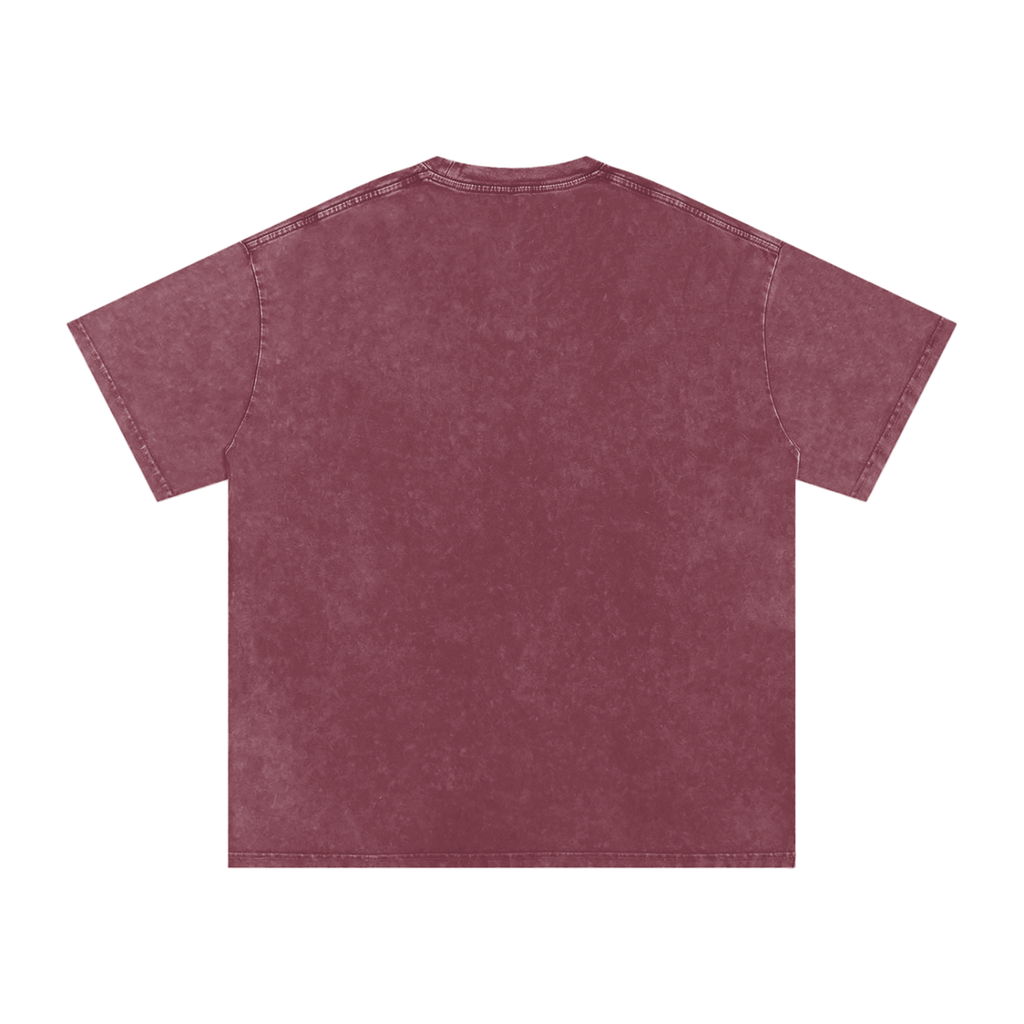 "Me, Running to Jesus" Women's Snow Washed Oversized T-Shirt | White Text & Red Panda | Girl