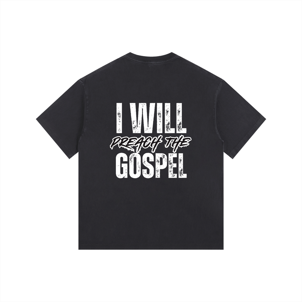 "I AM CALLED" Vintage Washed Oversized Cotton T-Shirt