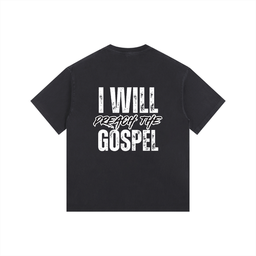 "I AM CALLED" Vintage Washed Oversized Cotton T-Shirt