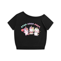 STOP. DROP. PRAY — Women's Off-the-Shoulder T-Shirt