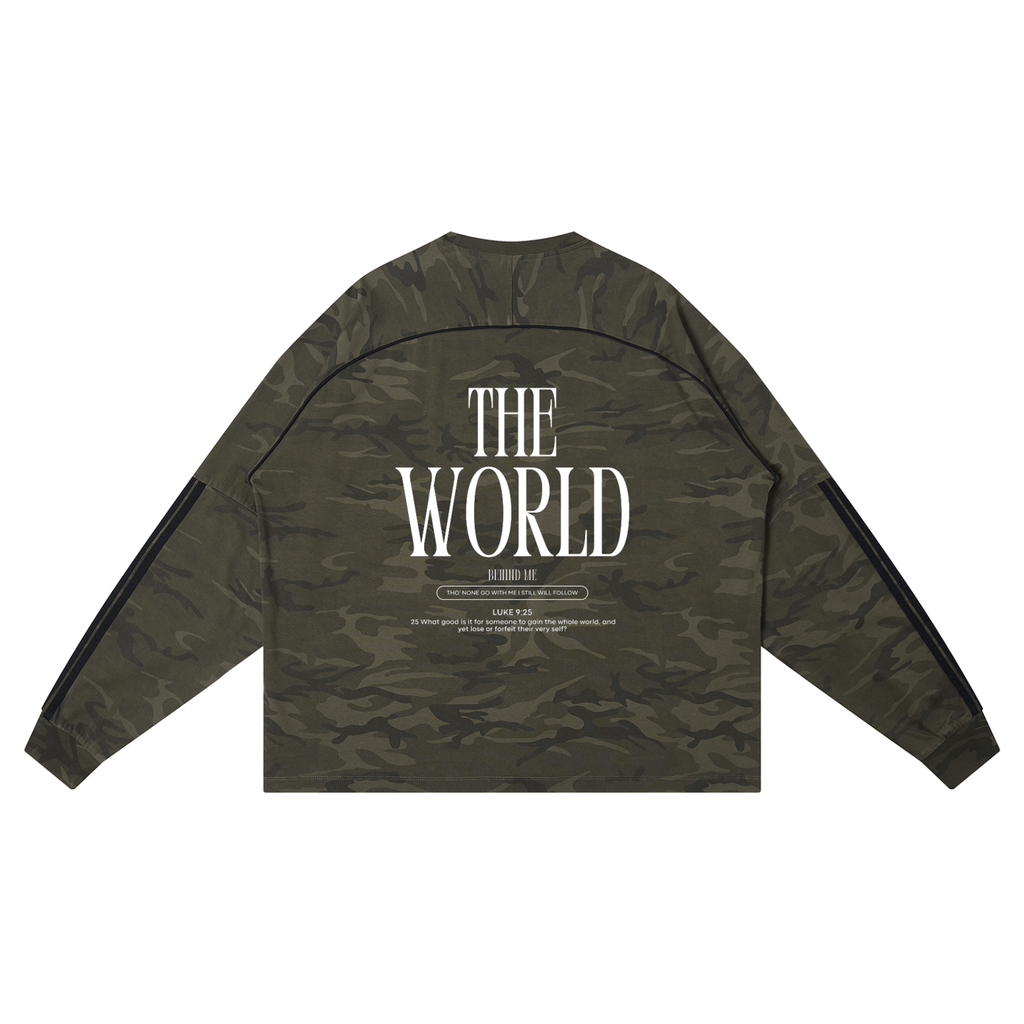 THE CROSS BEFORE ME, THE WORLD BEHIND ME — Streetwear Camo T-Shirt