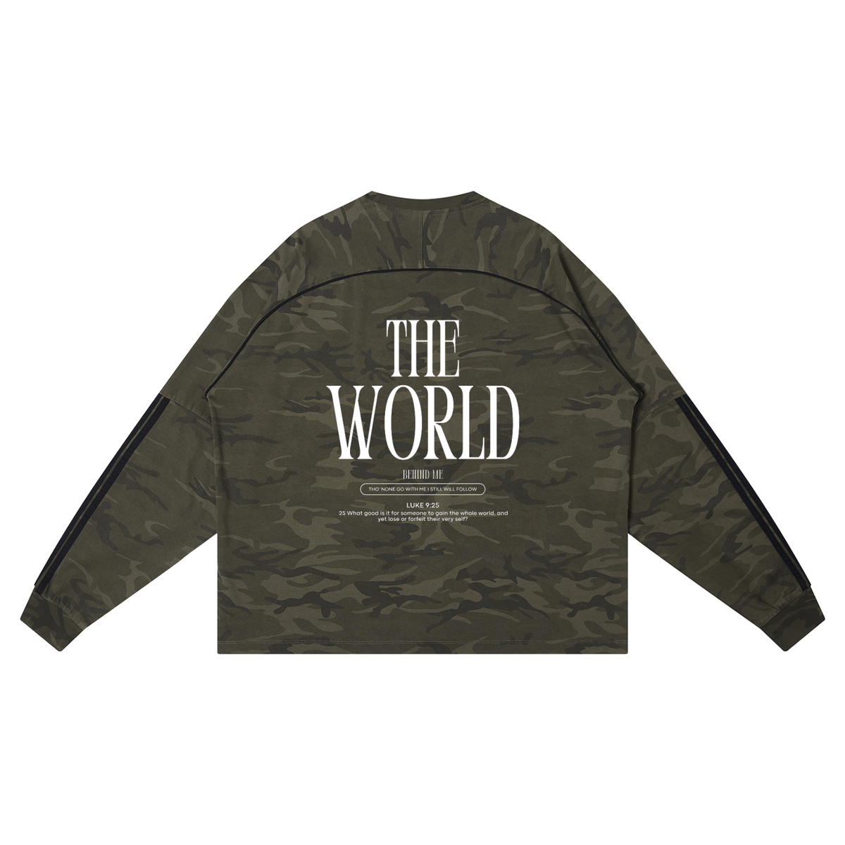 THE CROSS BEFORE ME, THE WORLD BEHIND ME — Streetwear Camo T-Shirt