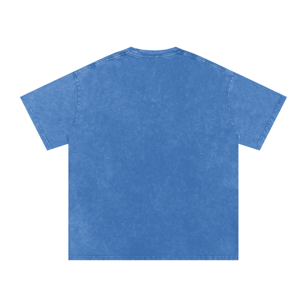 "Me, Running to Jesus" Men's Snow Washed Oversized T-Shirt | White Text & Fox | Boy