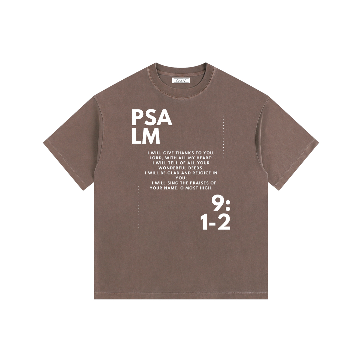 "Psalm 9:1-2" Vintage Washed Oversized Cotton T-Shirt