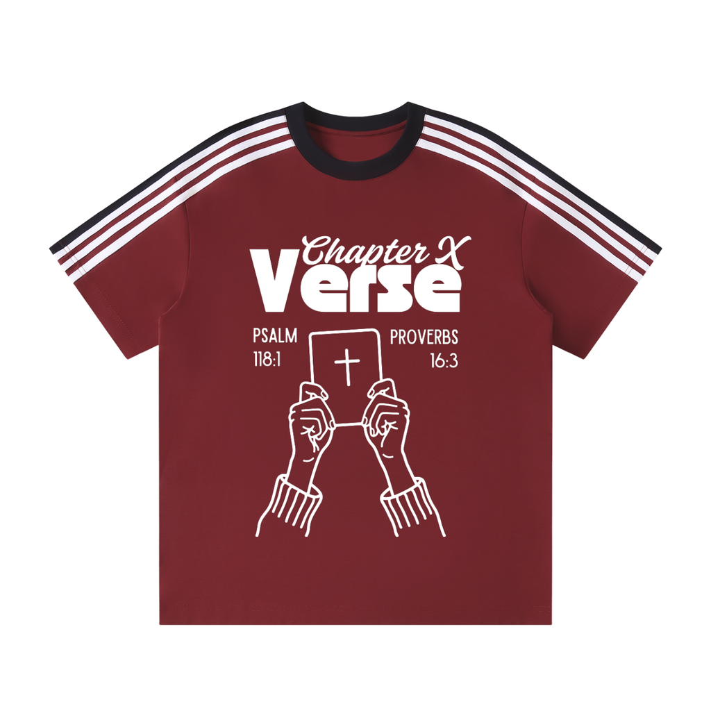 Chapter X Verse Co. Unisex Colorblock Striped T-Shirt