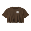 I RIDE WITH JESUS — Women’s Crop Bubble Hem T-Shirt