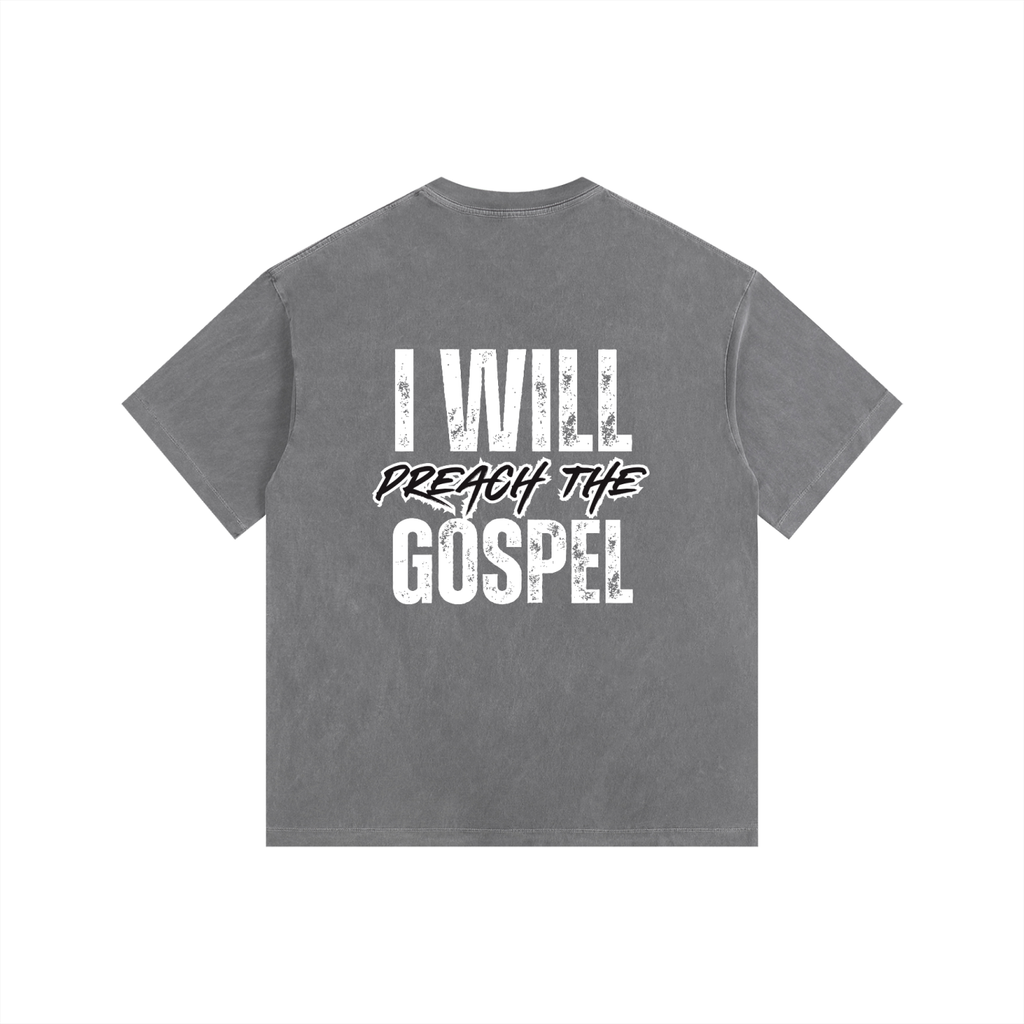 "I AM CALLED" Vintage Washed Oversized Cotton T-Shirt