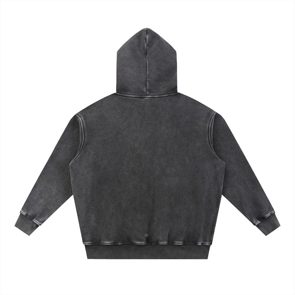 "I Ride with Jesus" Snow Wash Fleece Oversize Hoodie