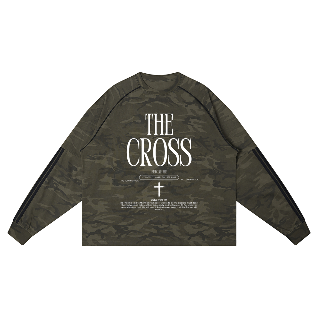 THE CROSS BEFORE ME, THE WORLD BEHIND ME — Streetwear Camo T-Shirt