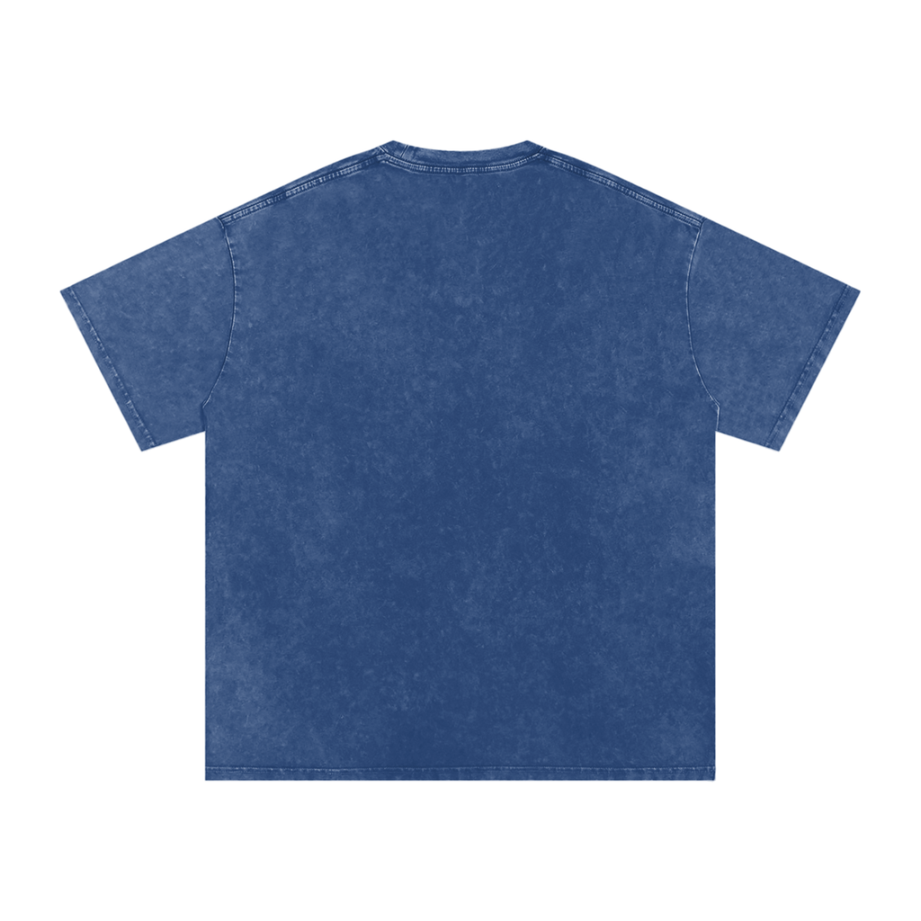 "Me, Running to Jesus" Men's Snow Washed Oversized T-Shirt | White Text & Fox | Boy