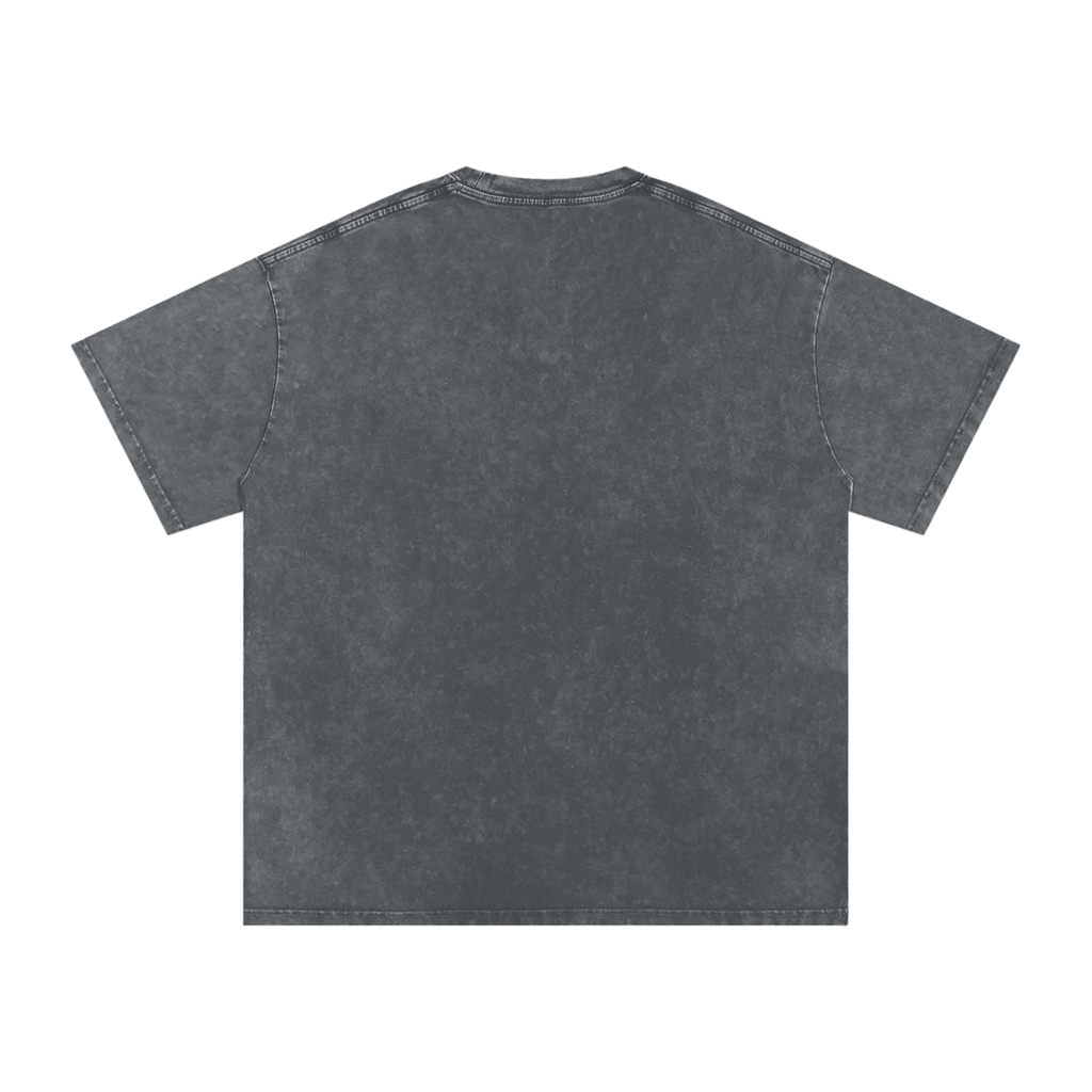 "Me, Running to Jesus" Men's Snow Washed Oversized T-Shirt | White Text & Fox | Boy
